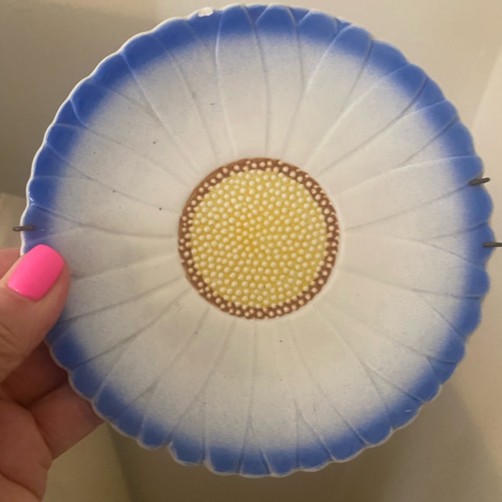 Antique au Bain Maria Paris sunflower saucers.  Set of 2